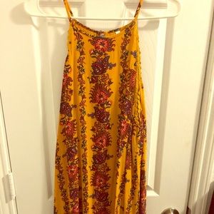 Yellow floral sun dress
